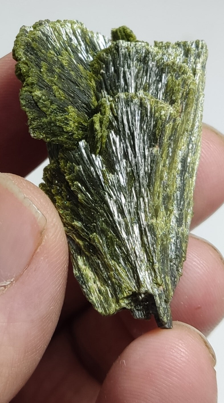 An aesthetic specimen of epidote crystal spray type 29 grams