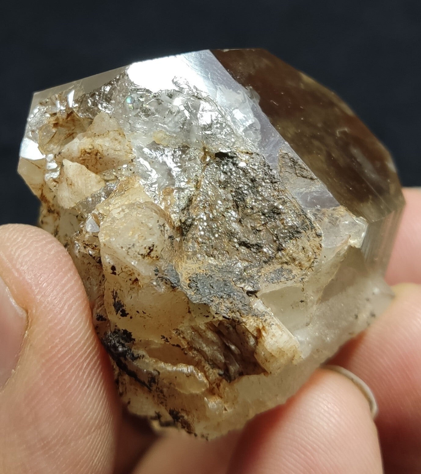 An Aesthetic terminated smoky quartz crystal 130 grams