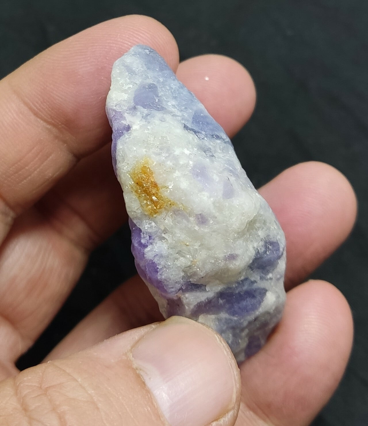 An amazing specimen of hackmanite on matrix highly Tenebrescent 58 grams