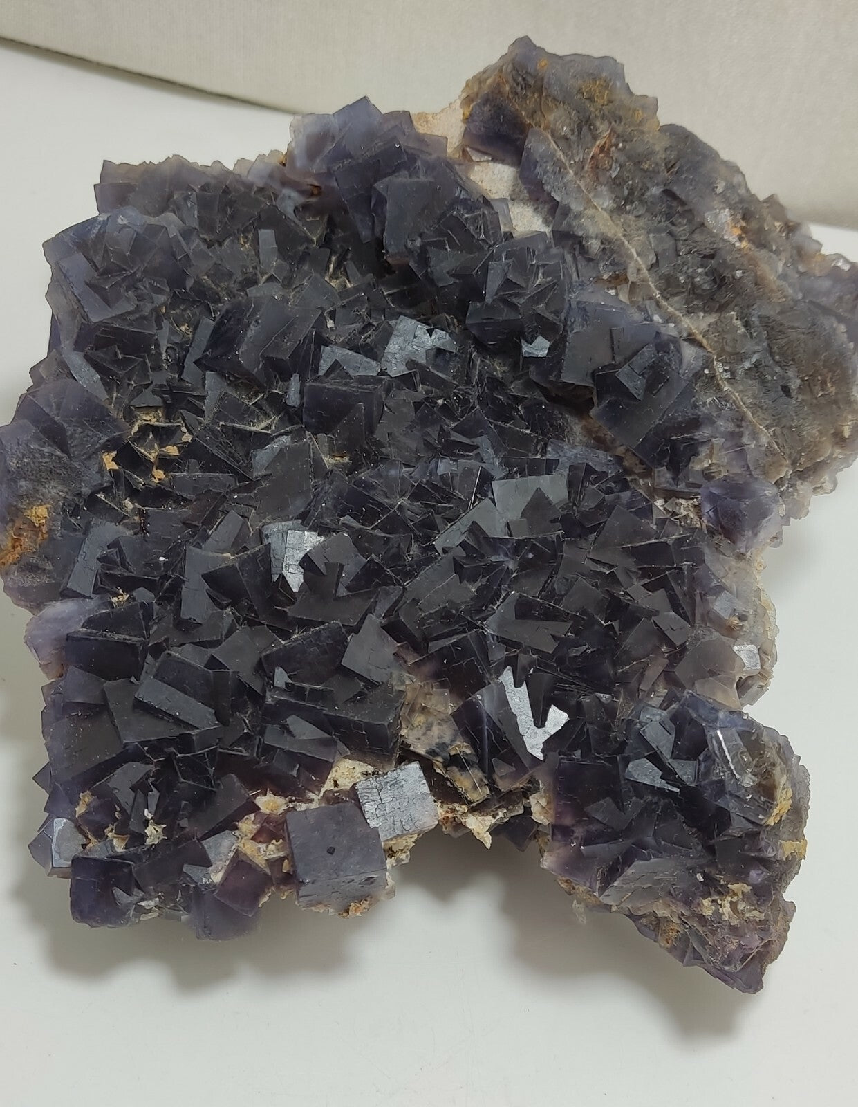 An amazing specimen of cubic light purple Fluorite 1830 grams