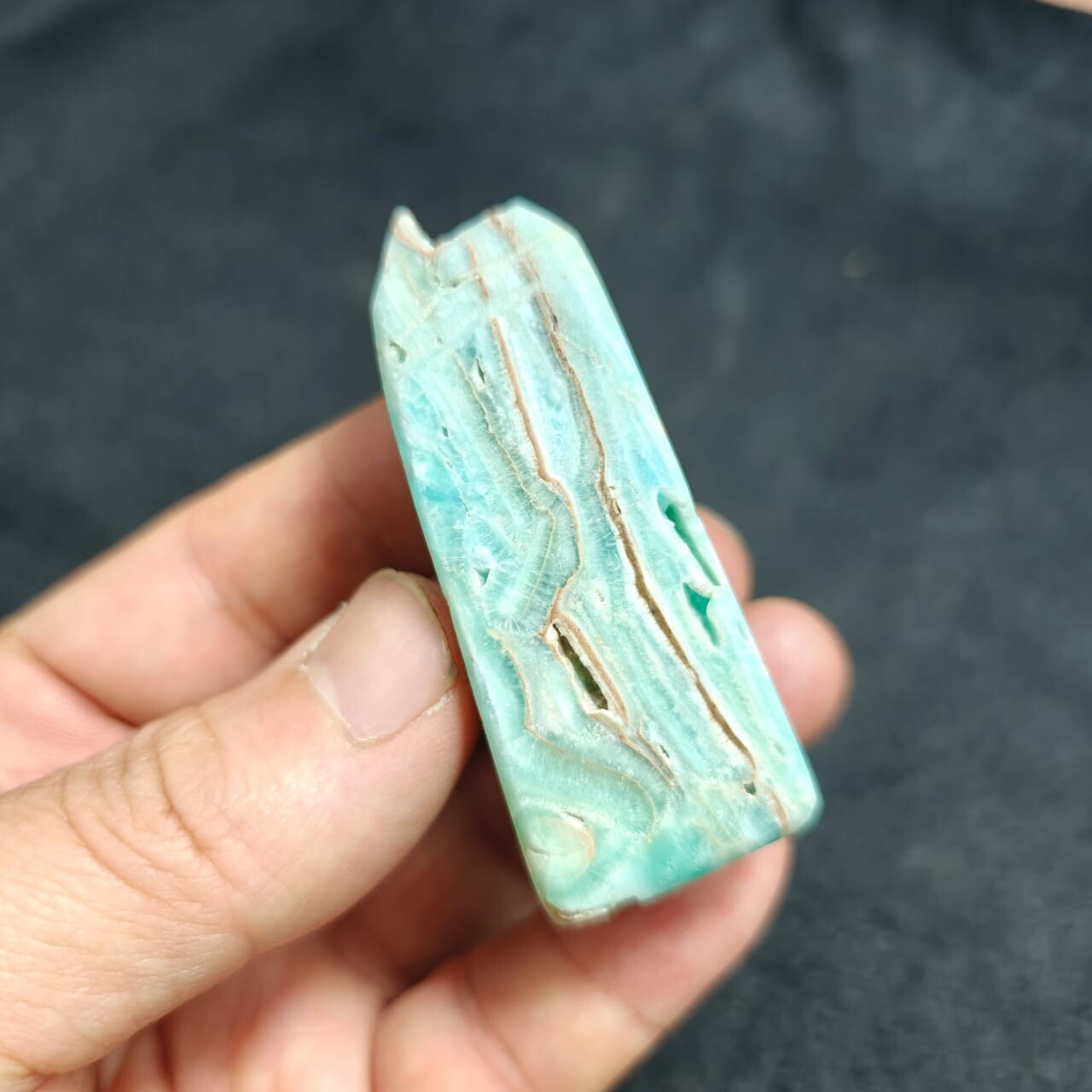 Blue Aragonite Tower 81 Grams.