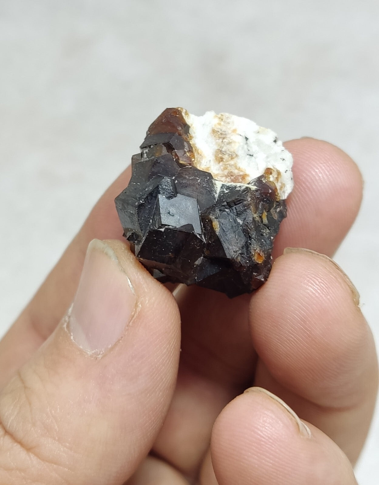 An Aesthetic specimen of andradite garnets on matrix 18 grams