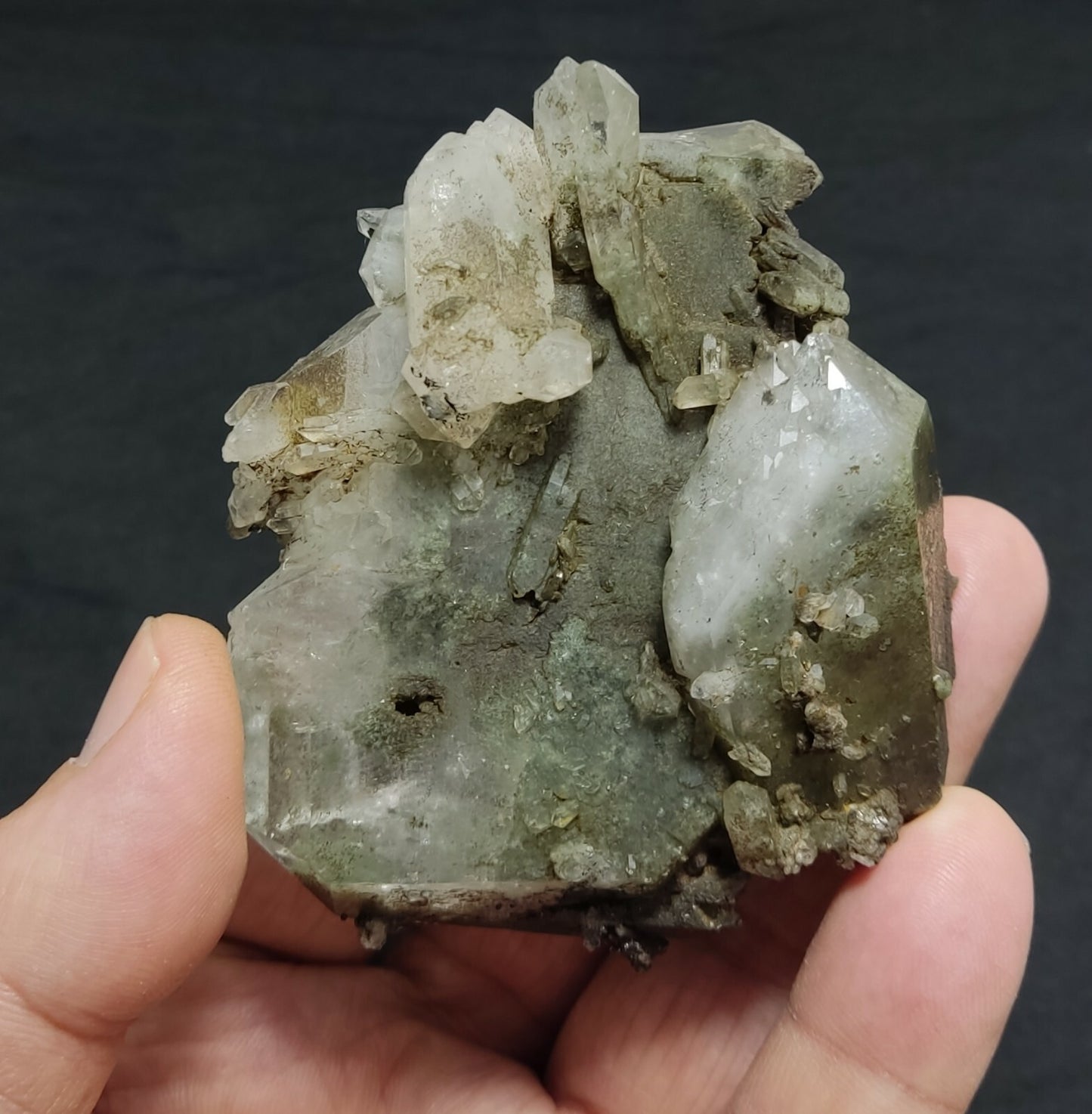 An Aesthetic Natural beautifully terminated Chlorite Quartz crystal 163 grams
