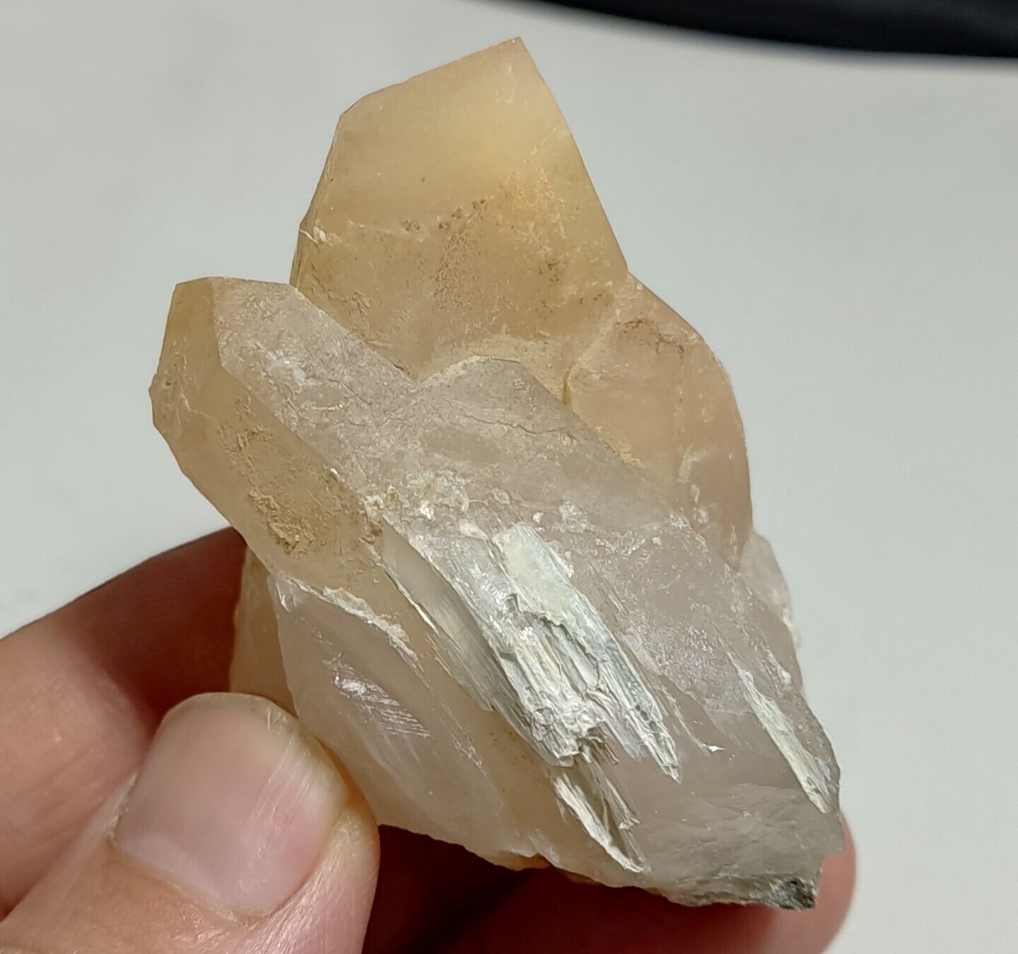 Amphibole included Quartz crystal 88 Grams