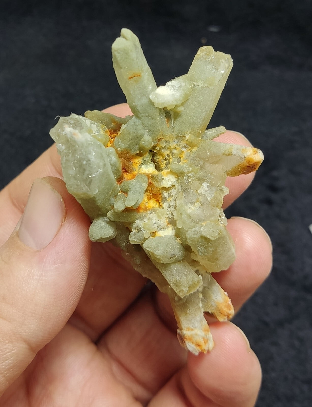 An Aesthetic terminated chlorite Quartz cluster 45 grams
