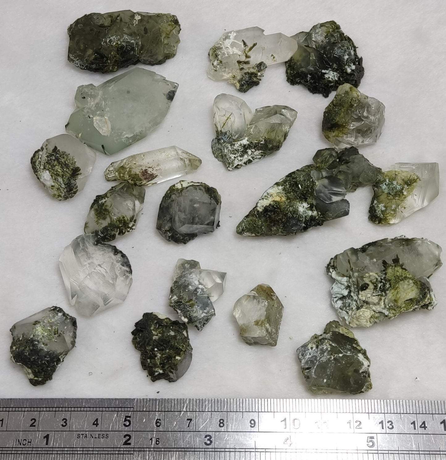 260 grams epidote Quartz crystals