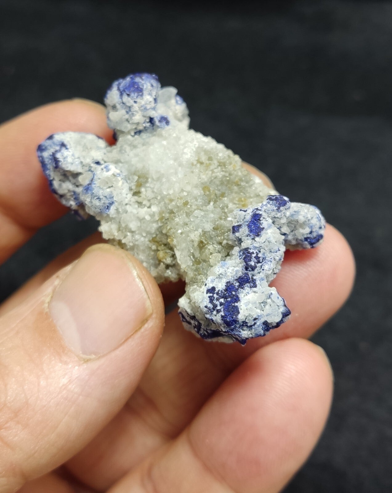 An Aesthetic specimen of fluorescent Lazurite with pyrite 24 grams