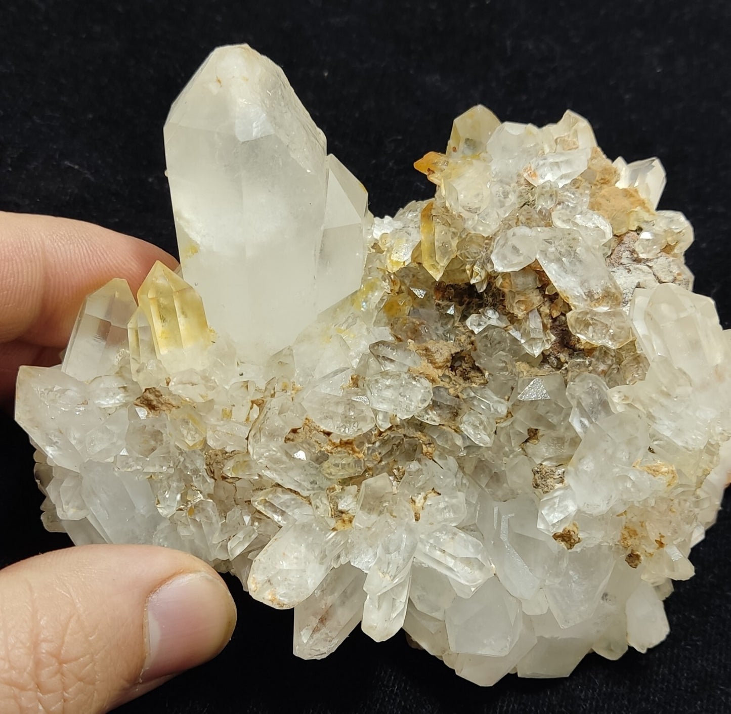 An Aesthetic Natural beautifully terminated Quartz cluster 375 grams