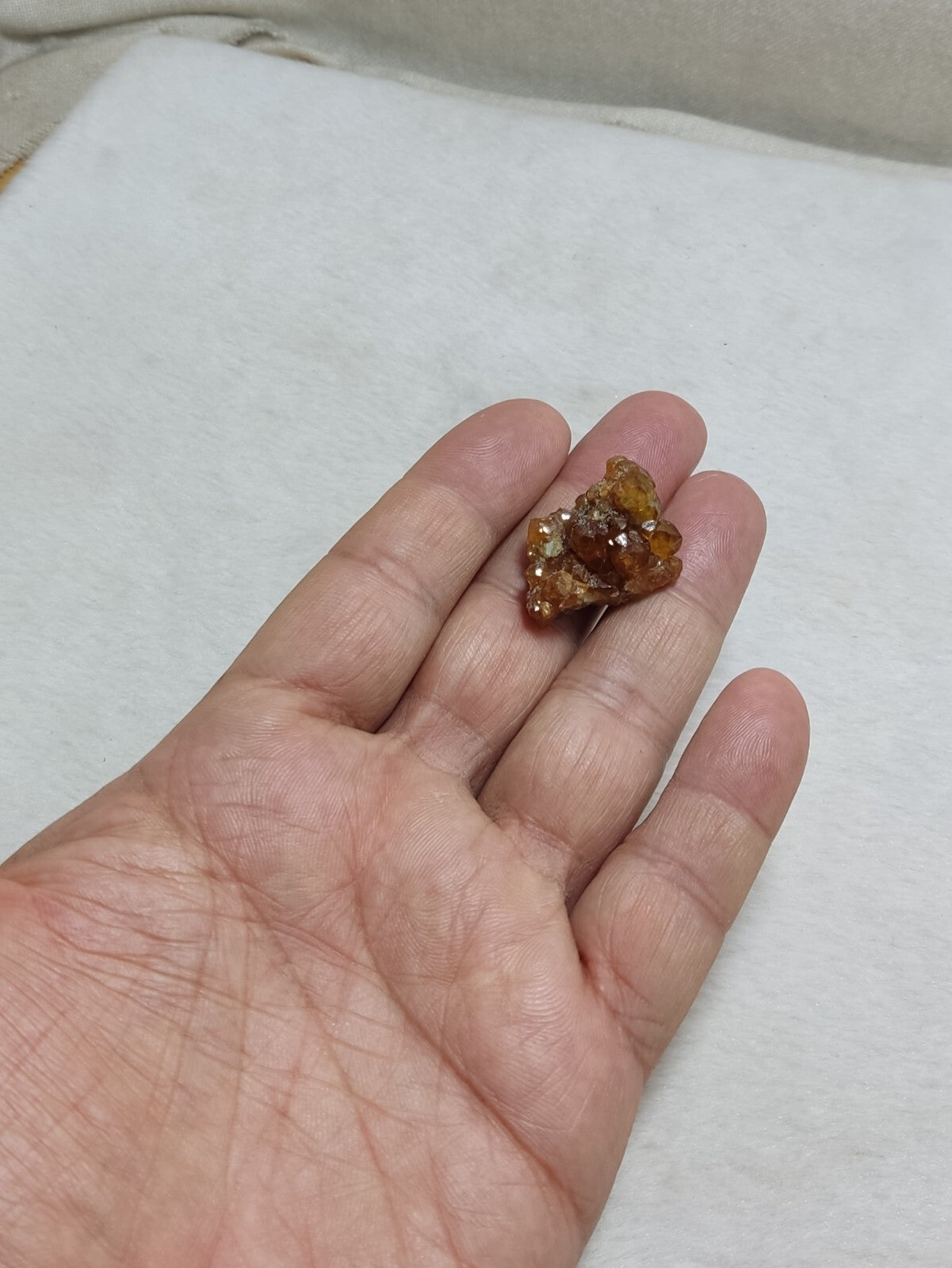 An Aesthetic natural terminated hessonite thumbnail specimen 13 grams