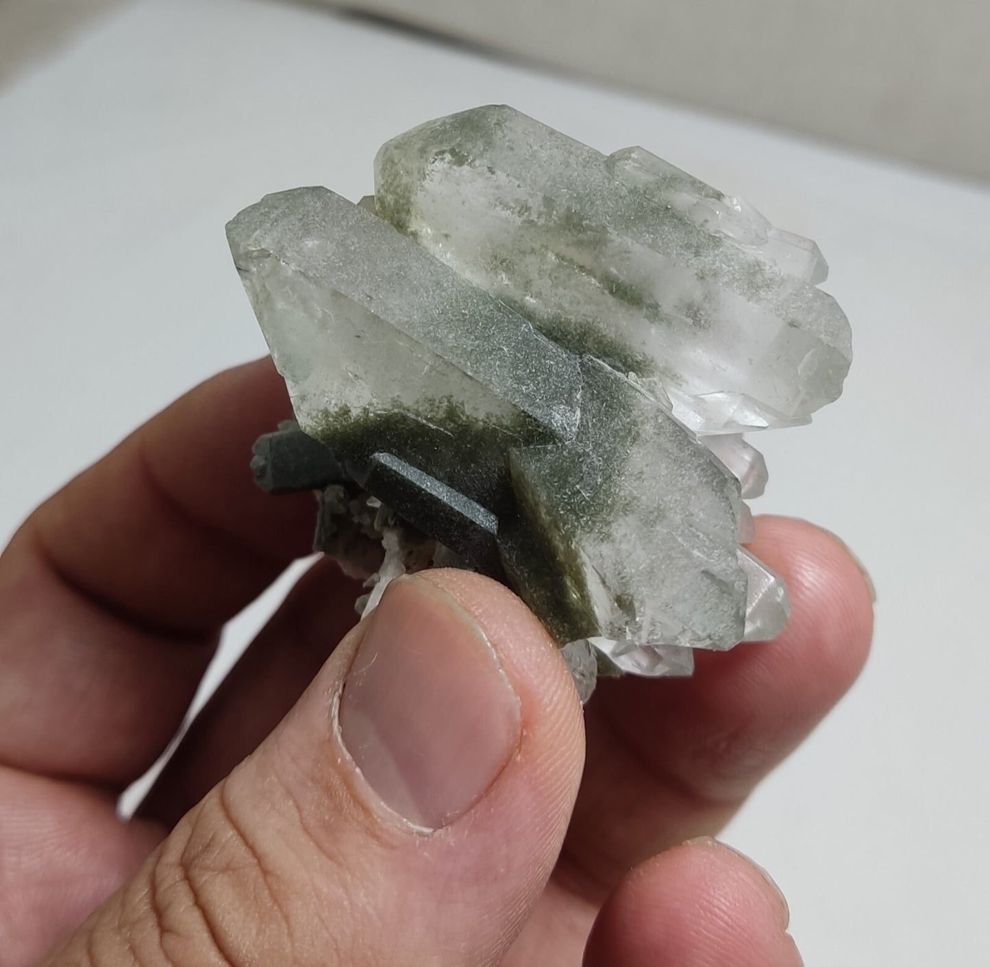 An Aesthetic Natural beautifully terminated Chlorite Quartz specimen 55 grams