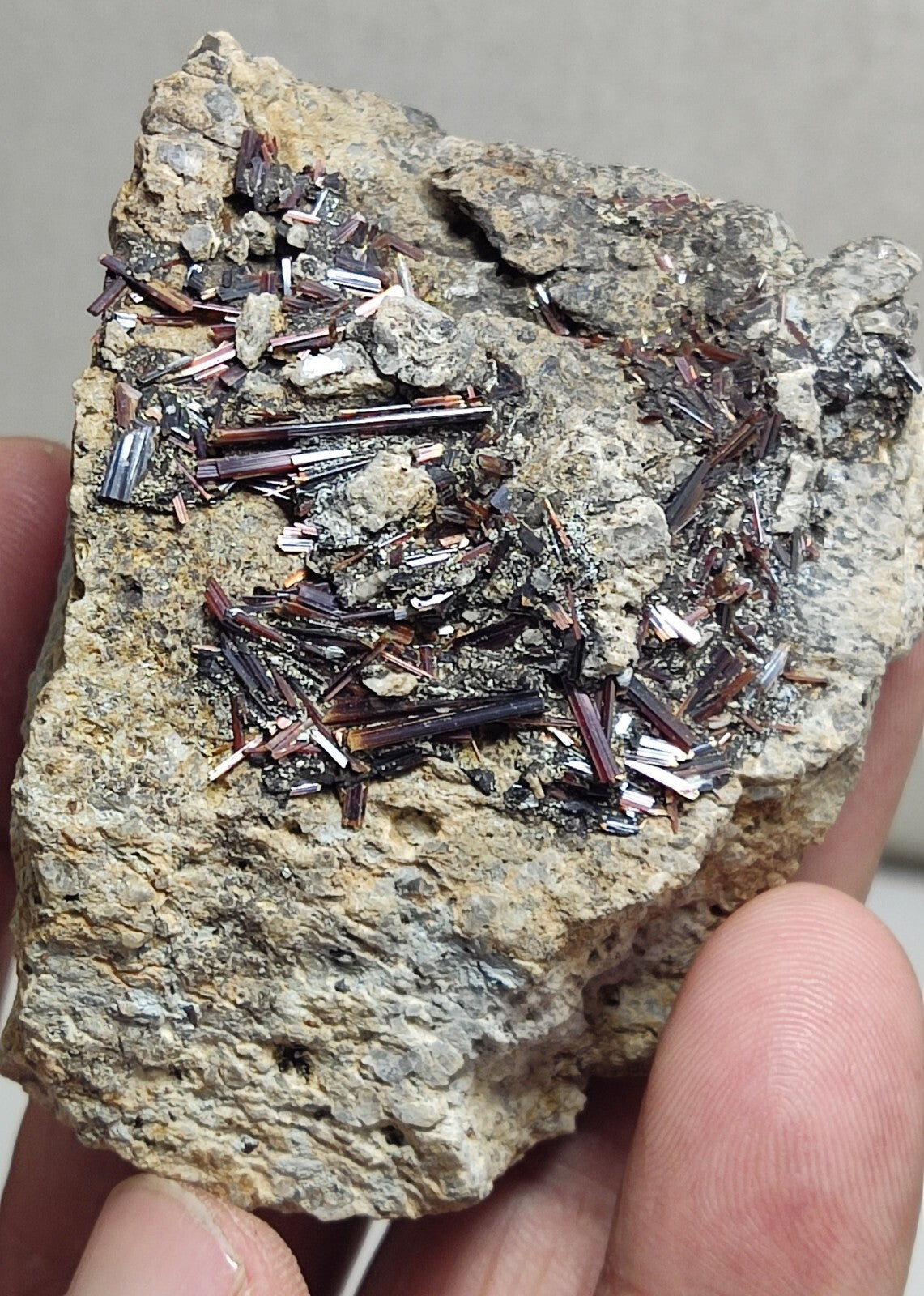 An Aesthetic Natural specimen of rutile crystals on matrix 152 grams