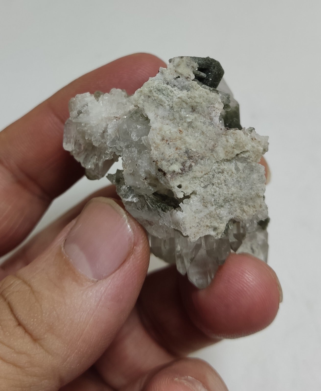 An Aesthetic Natural beautifully terminated Chlorite Quartz specimen 55 grams