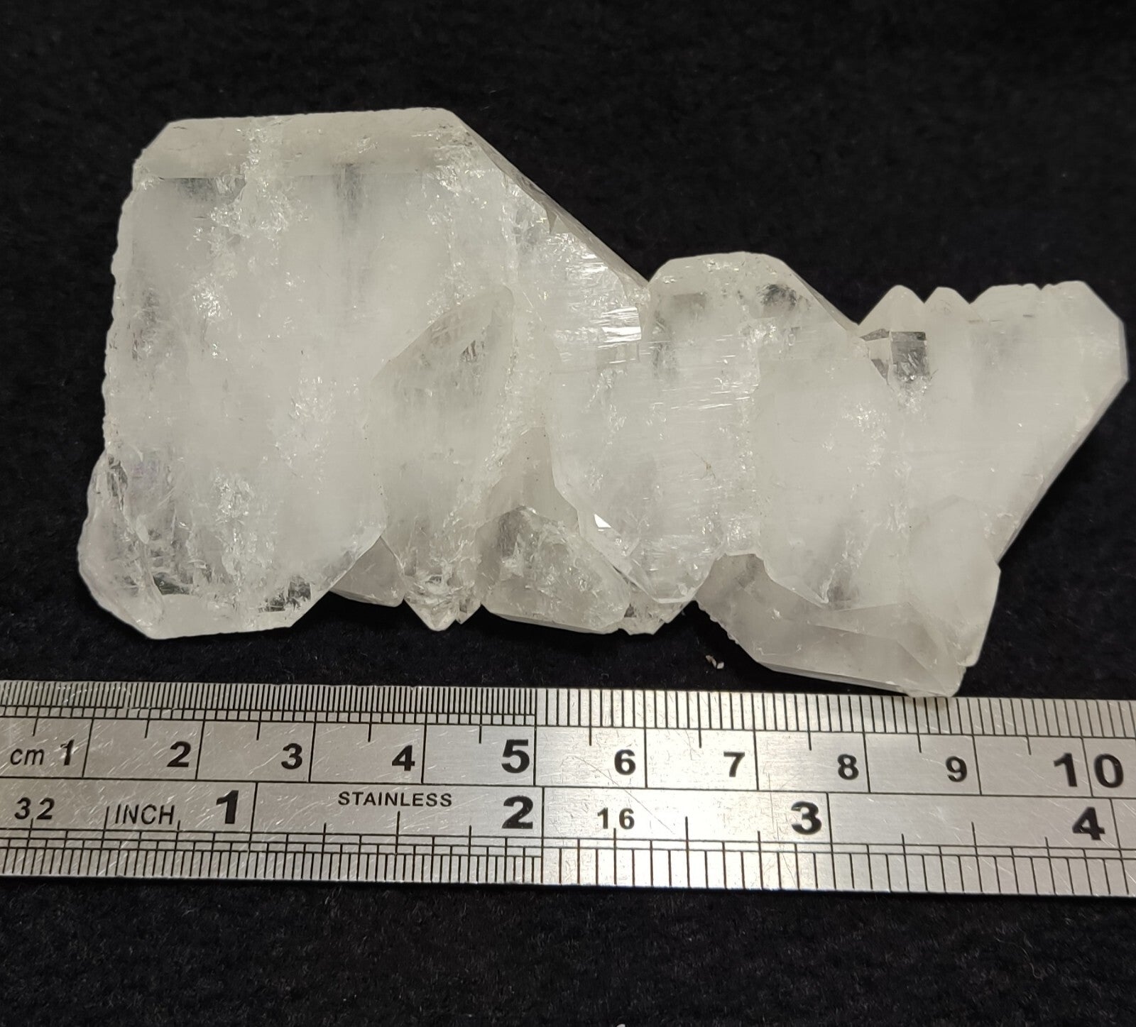 An amazing specimen of terminated faden Quartz crystal 130 grams