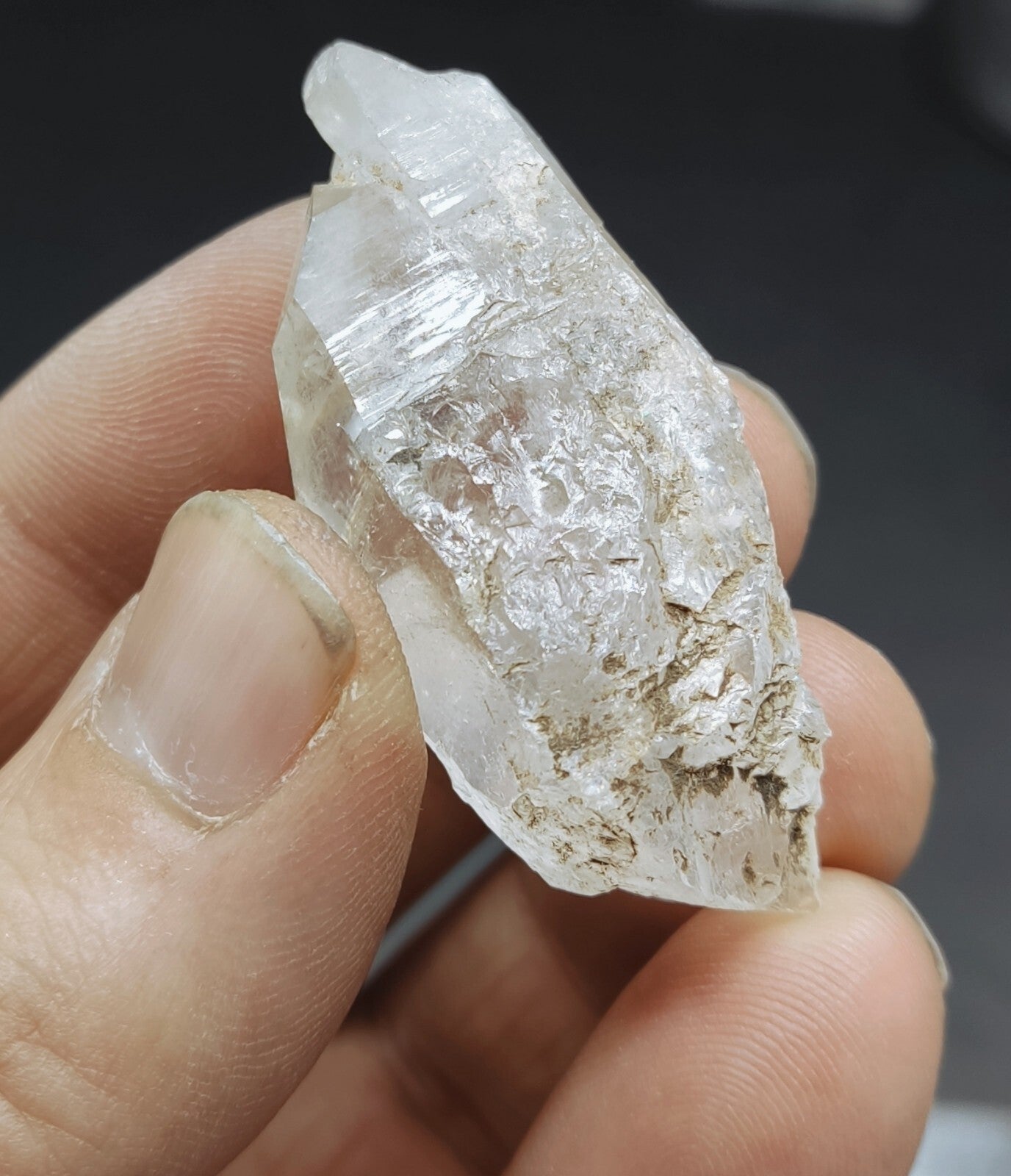 An Aesthetic terminated specimen of Faden Quartz crystal 20 grams