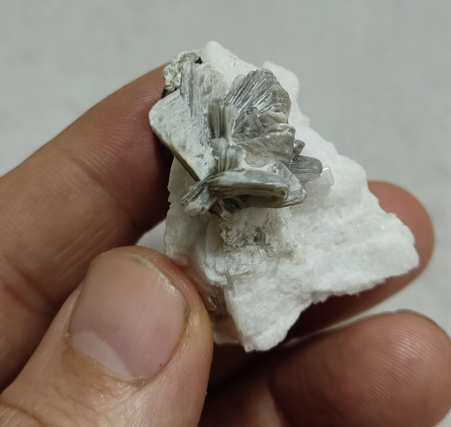 An Aesthetic combo specimen of feldspar, Tourmaline, muscovite 31 grams