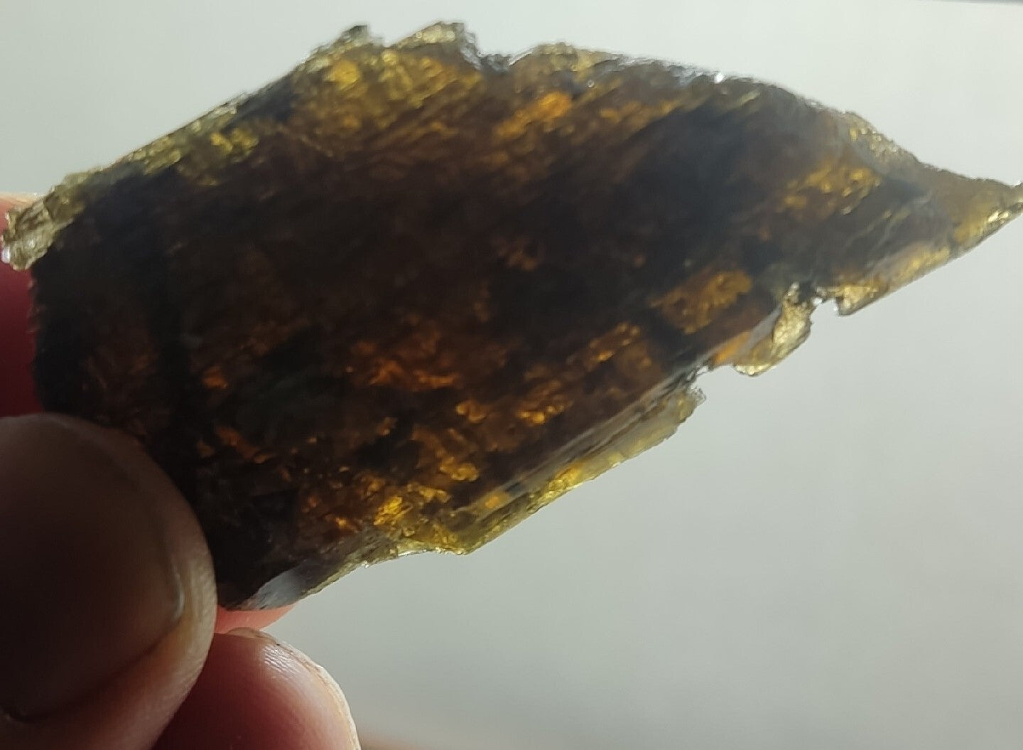 Single etched Epidote Crystal 32 grams