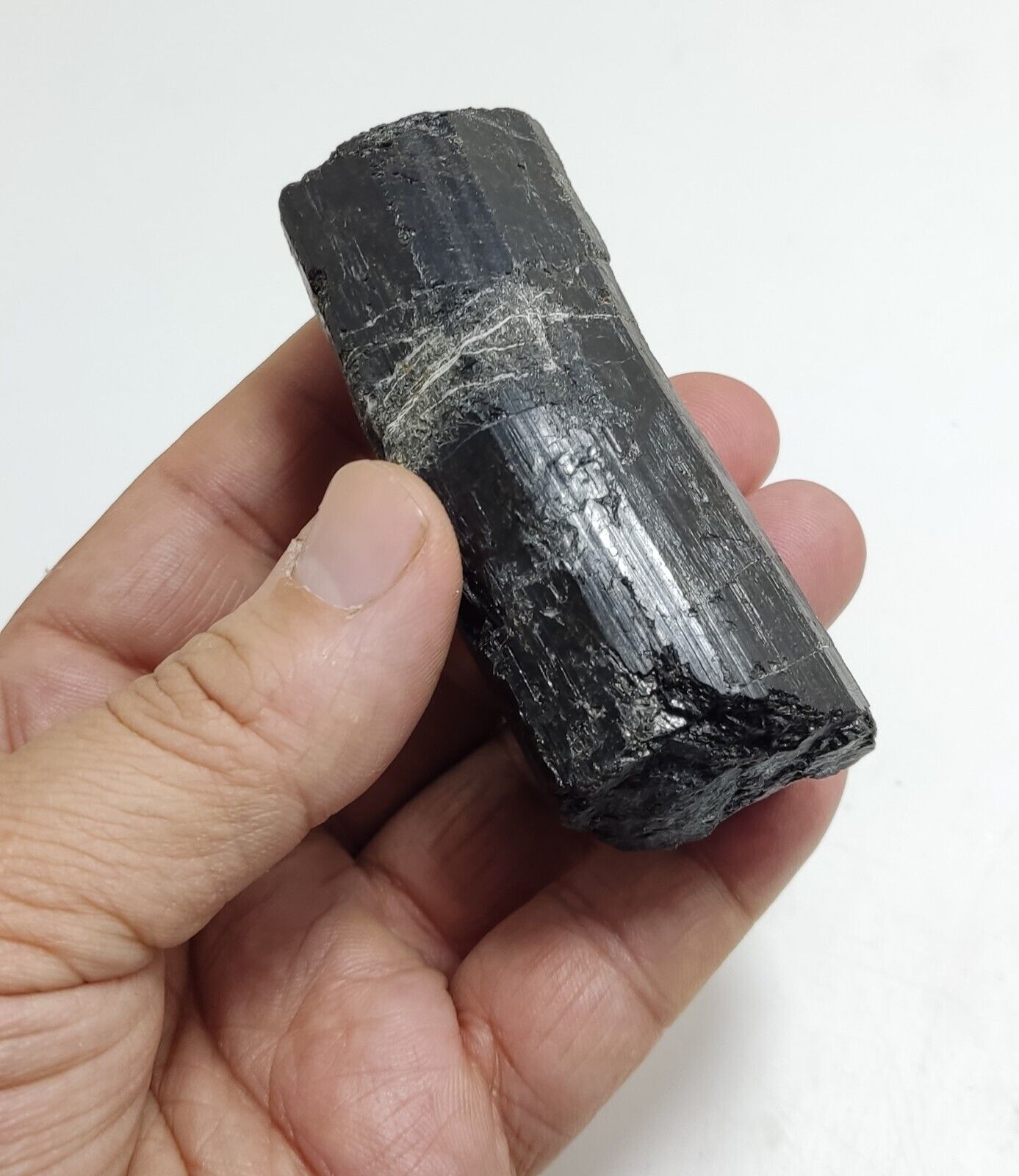 An aesthetic Specimen of black tourmaline crystal 206 grams