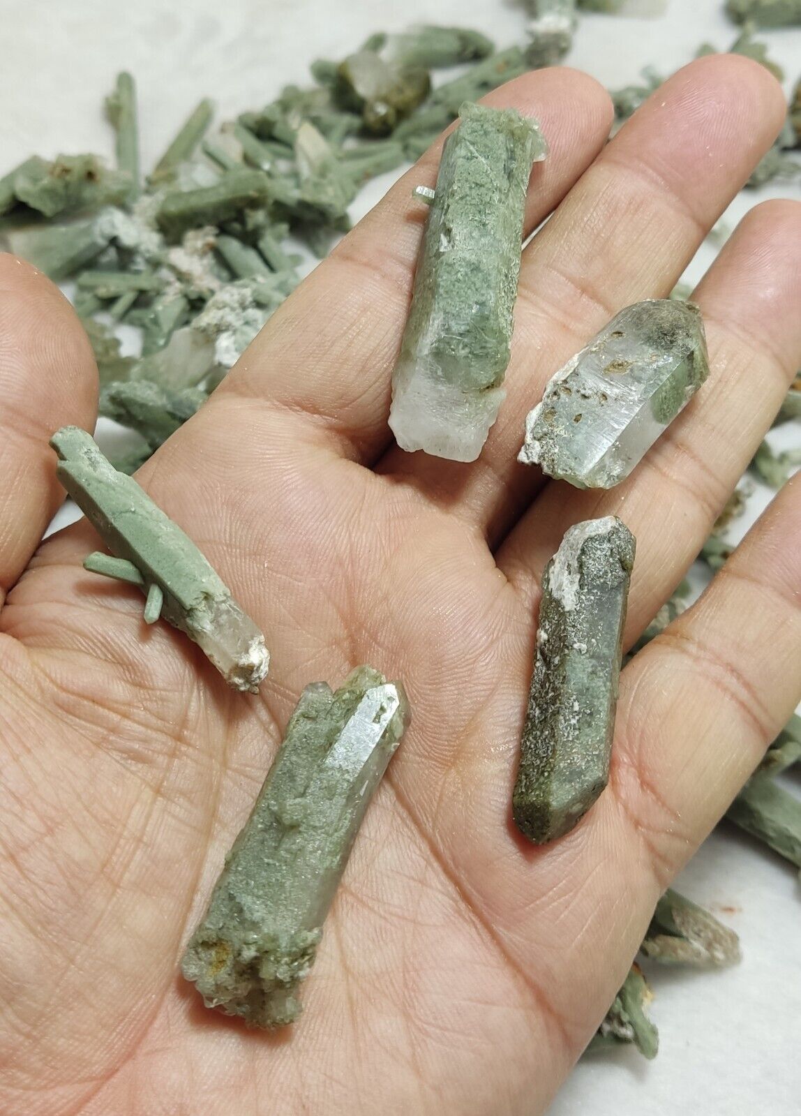 470 grams Chlorite Quartz crystals