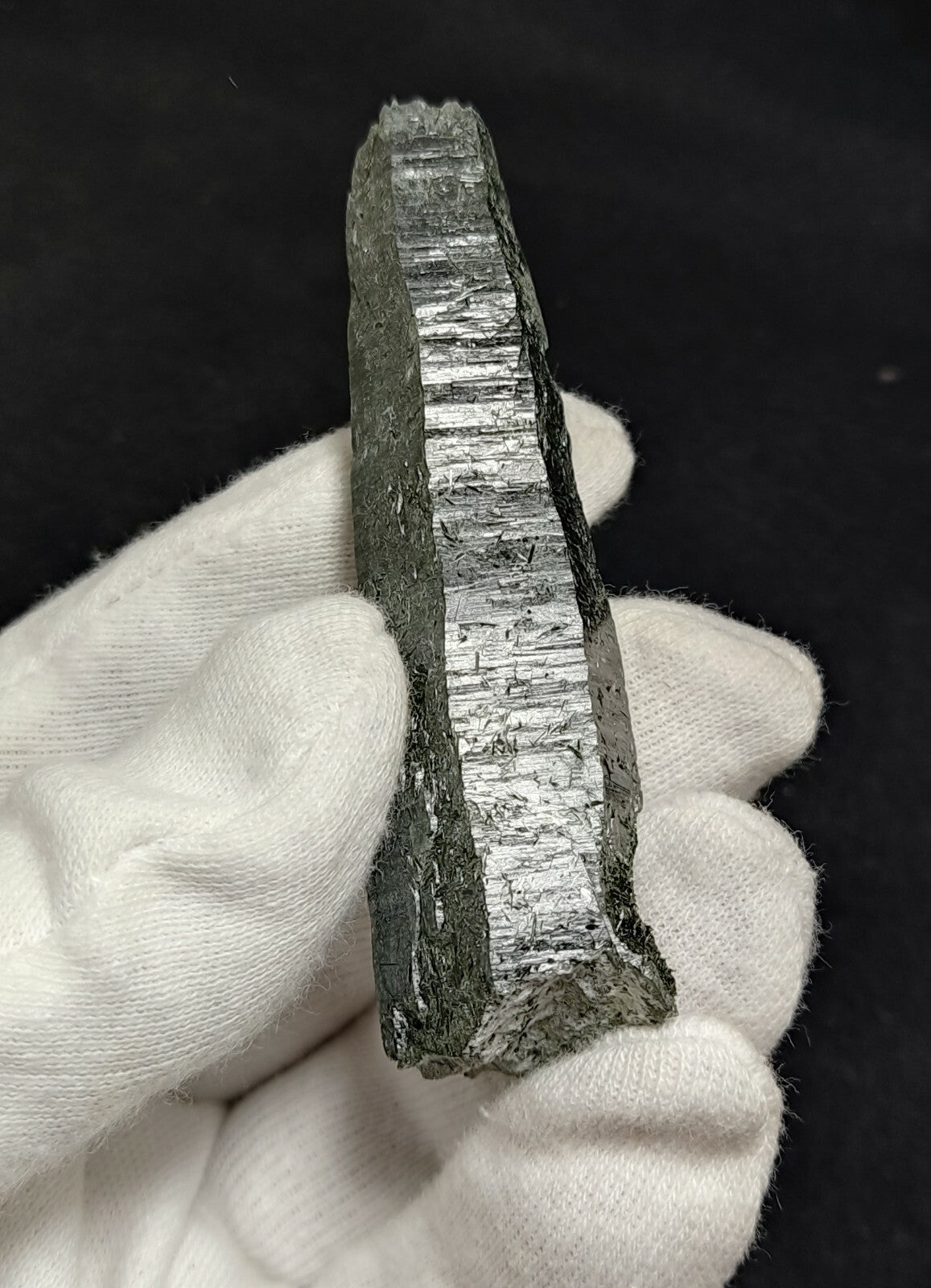 An Aesthetic Natural etched terminated Chlorite Quartz crystal specimen 50 grams