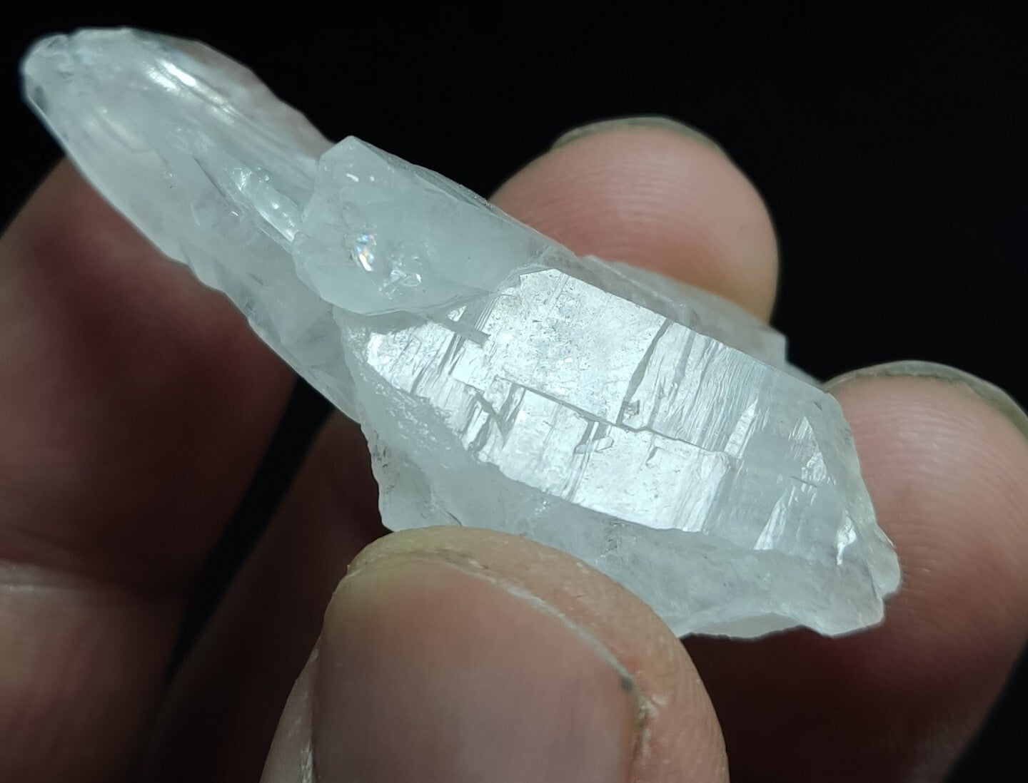 An Aesthetic terminated specimen of Faden Quartz crystal 13 grams
