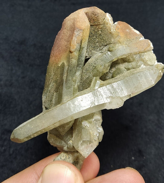 An Aesthetic Natural beautifully terminated Chlorite Quartz cluster 89 grams