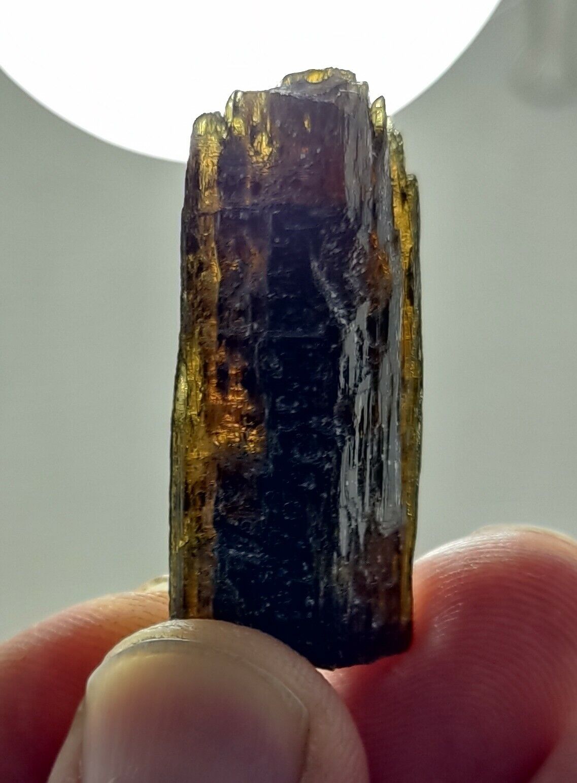 An aesthetic specimen of epidote crystal 12.5 grams