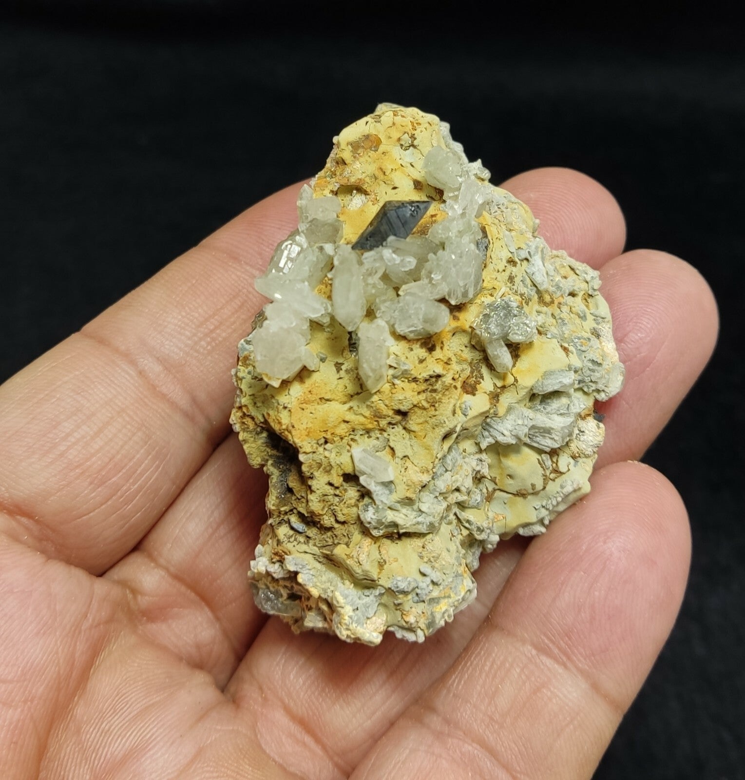 An amazing specimen of anatase crystal on matrix with quartz 62 grams