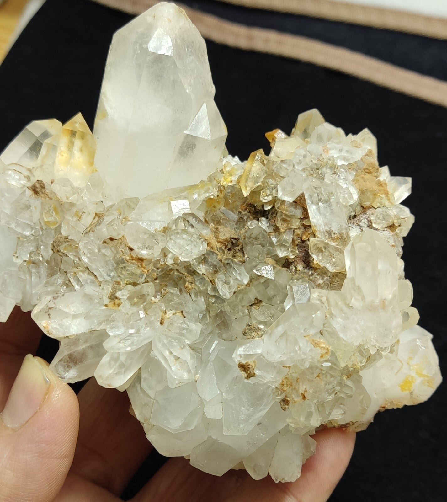 An Aesthetic Natural beautifully terminated Quartz cluster 375 grams