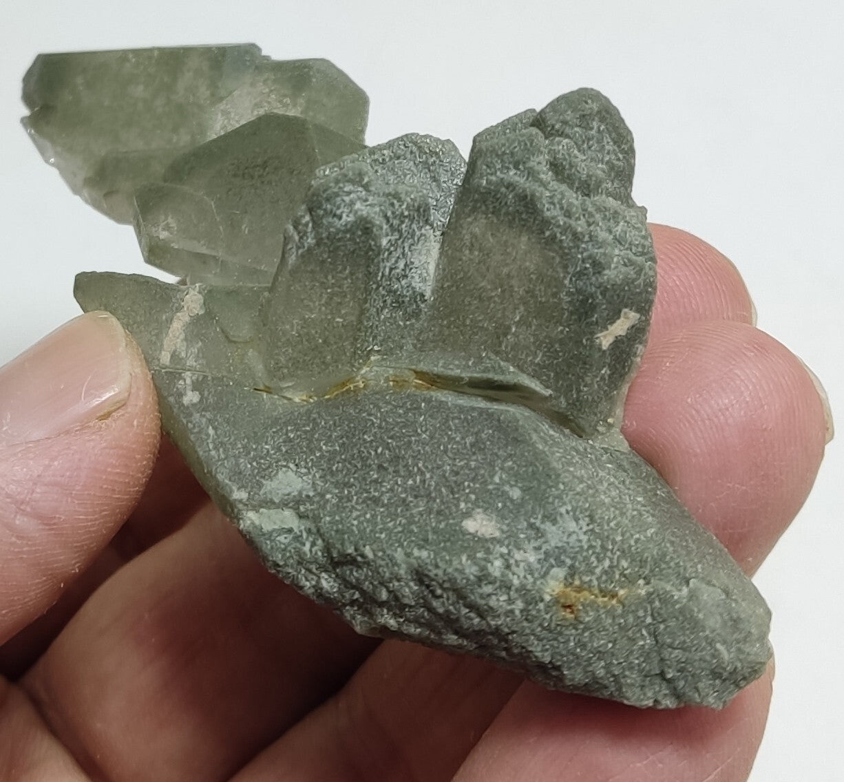 An Aesthetic Natural beautifully terminated Chlorite Quartz cluster 63 grams