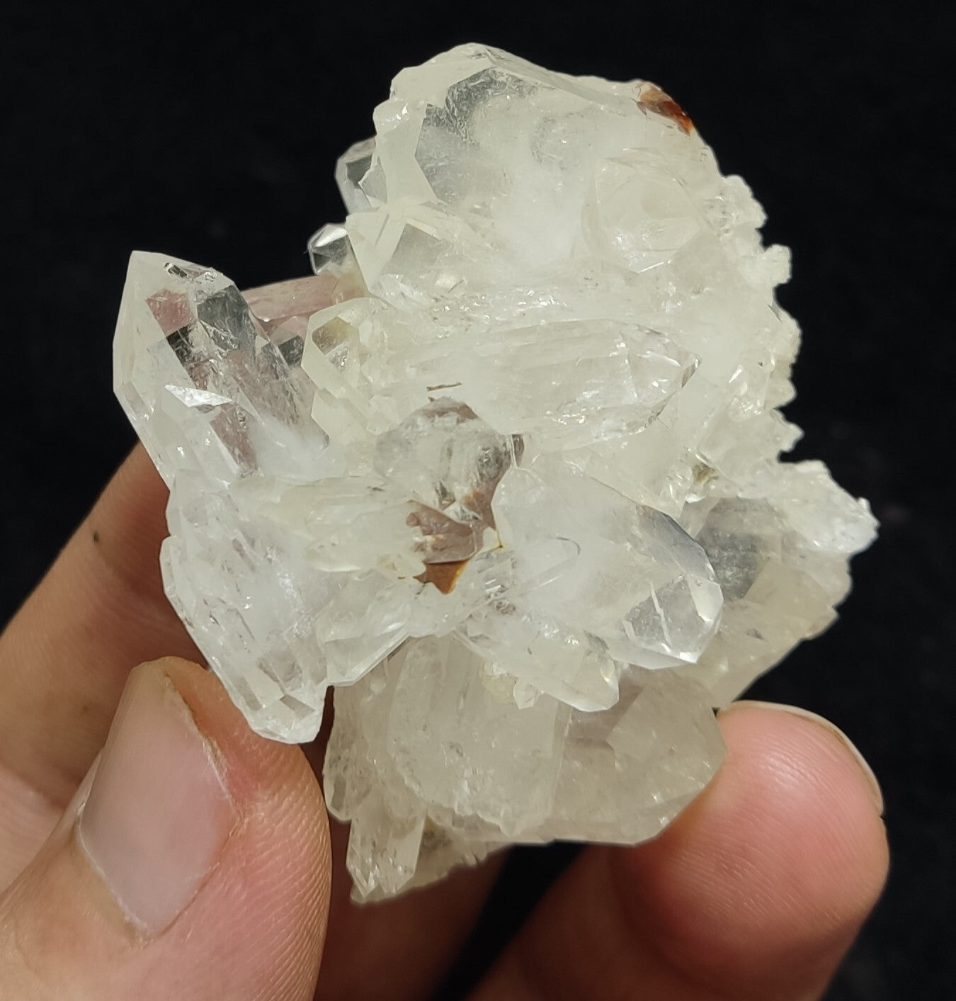 An Aesthetic terminated specimen of Quartz cluster with brookite 79 grams