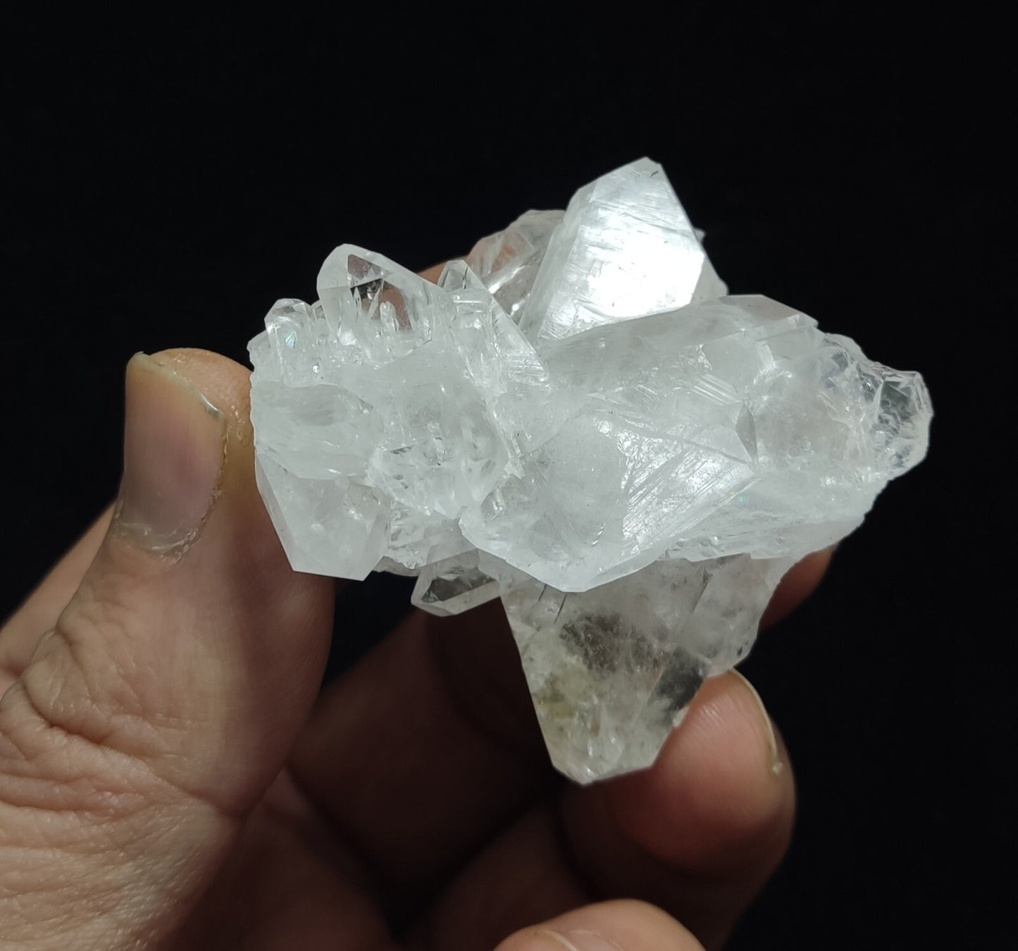 An Aesthetic Natural beautifully terminated Quartz cluster 54 grams
