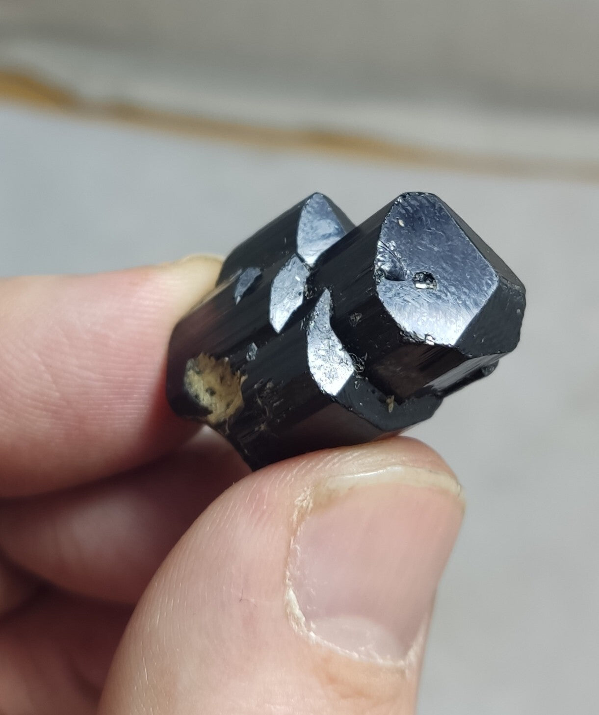 An amazing specimen of black tourmaline crystal 15 grams