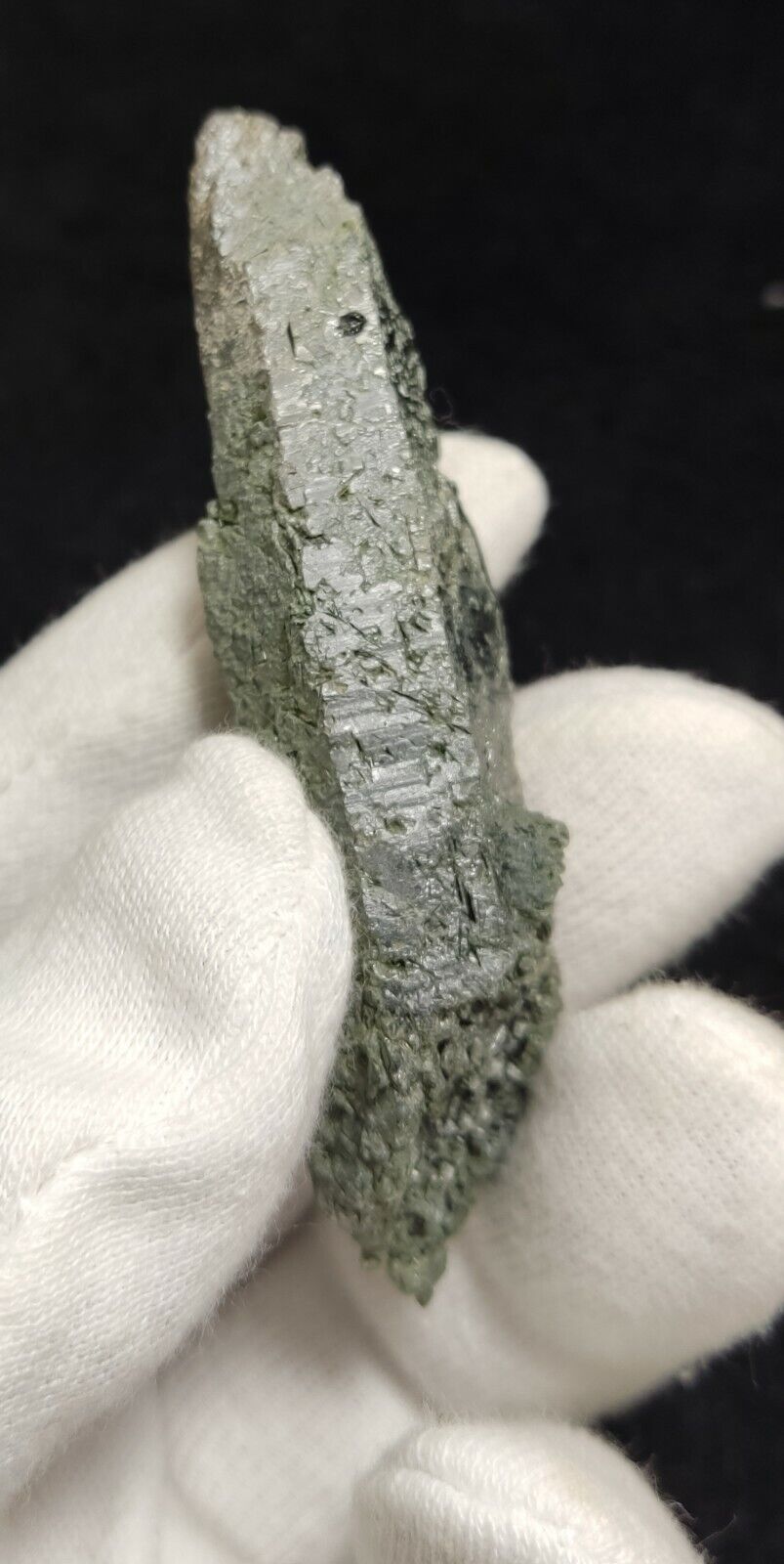 An Aesthetic Natural etched terminated Chlorite Quartz crystal specimen 39 grams