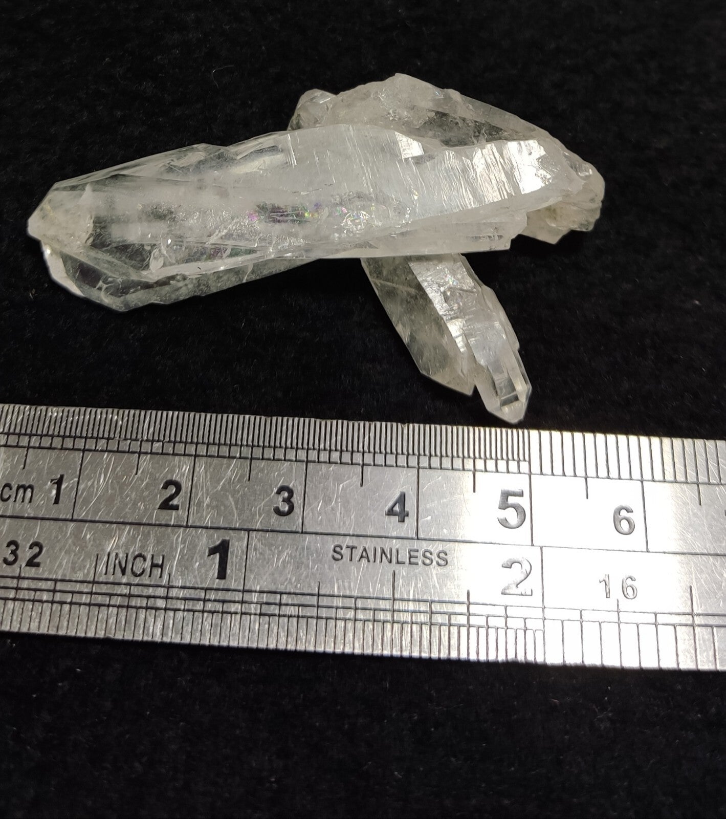 An Aesthetic terminated specimen of Faden Quartz crystal 13 grams