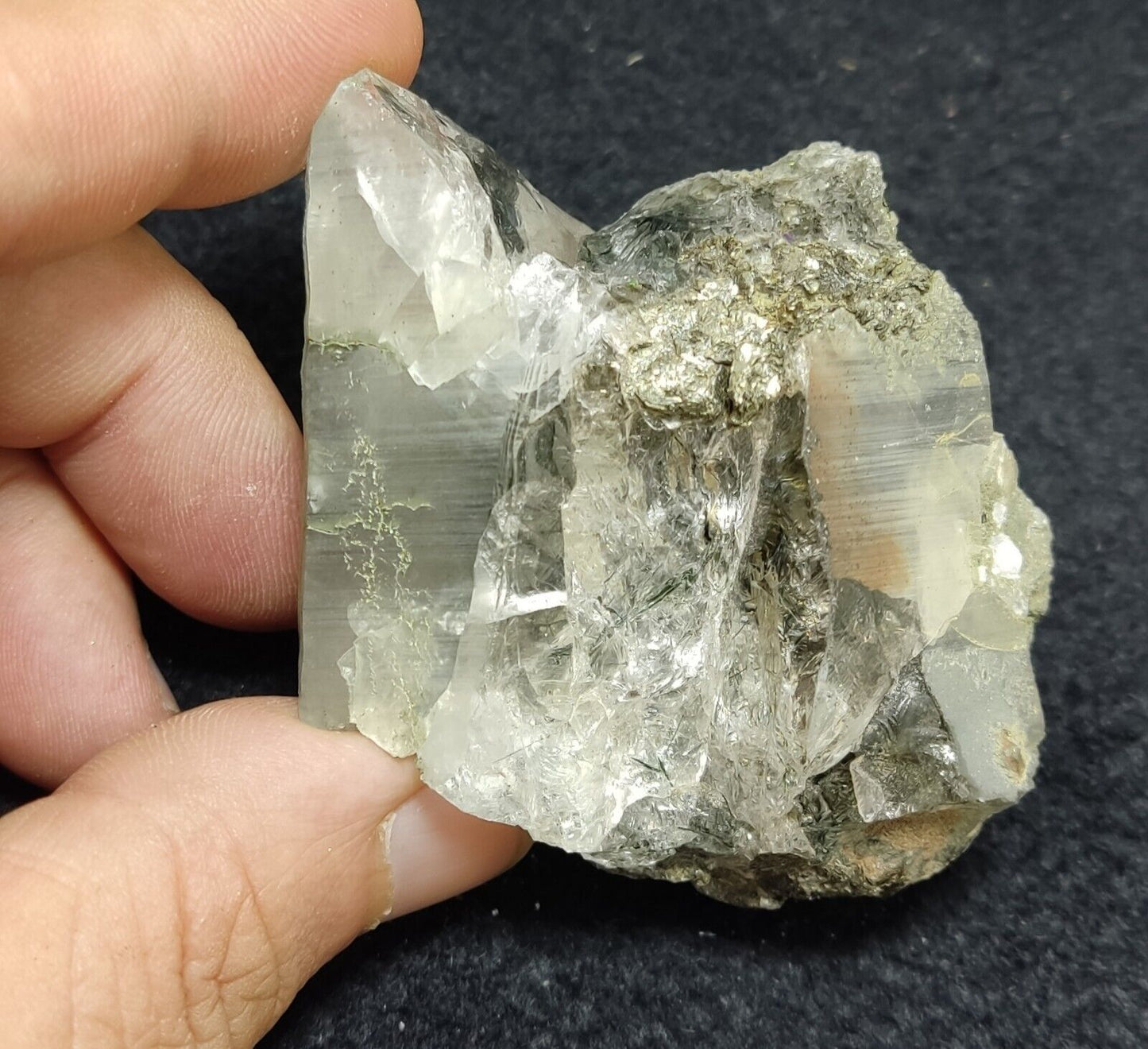 An Aesthetic Natural terminated Chlorite Quartz crystal 142 grams