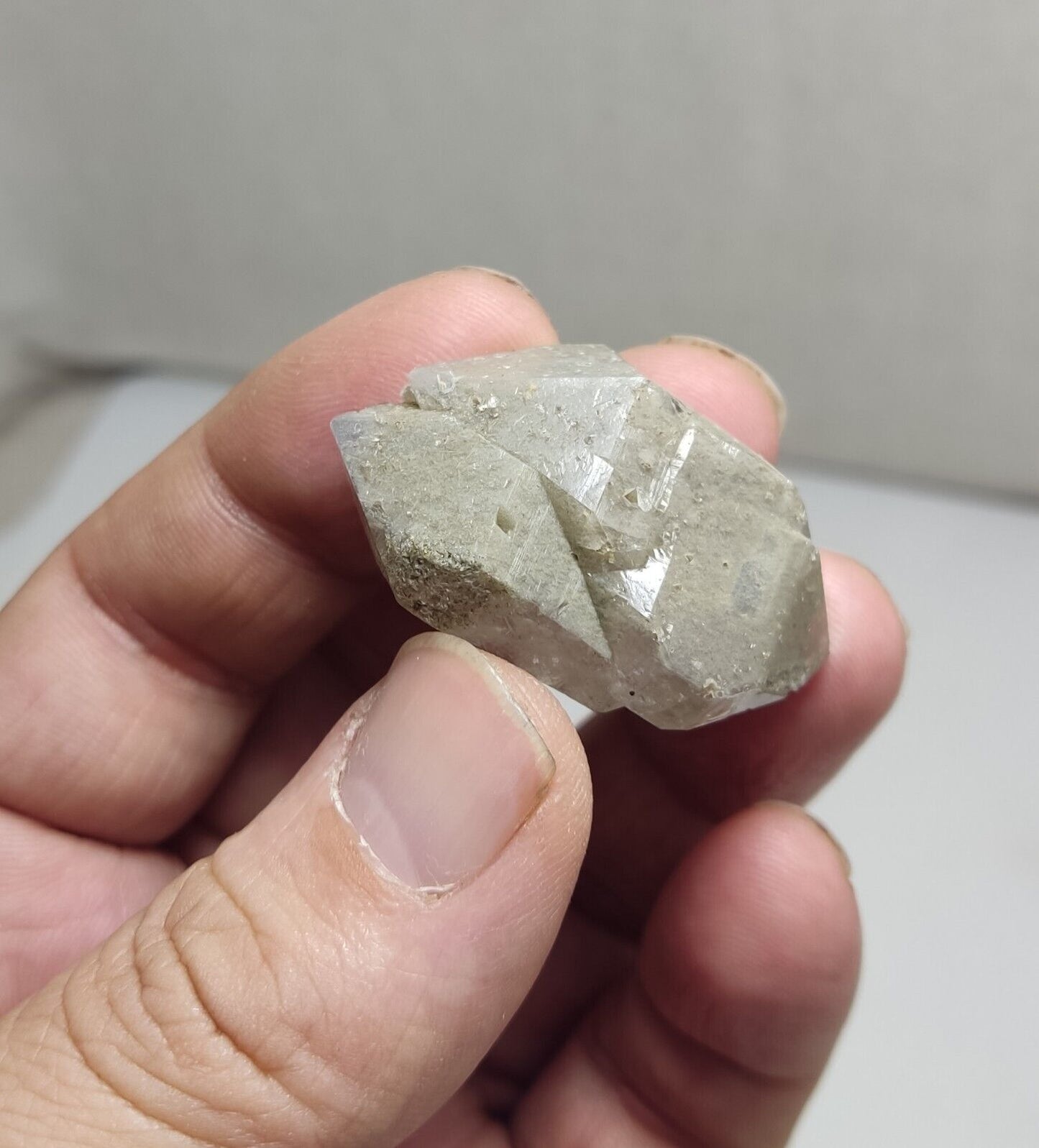 An aesthetic crystyof lodolite/chlorite Quartz 24 grams