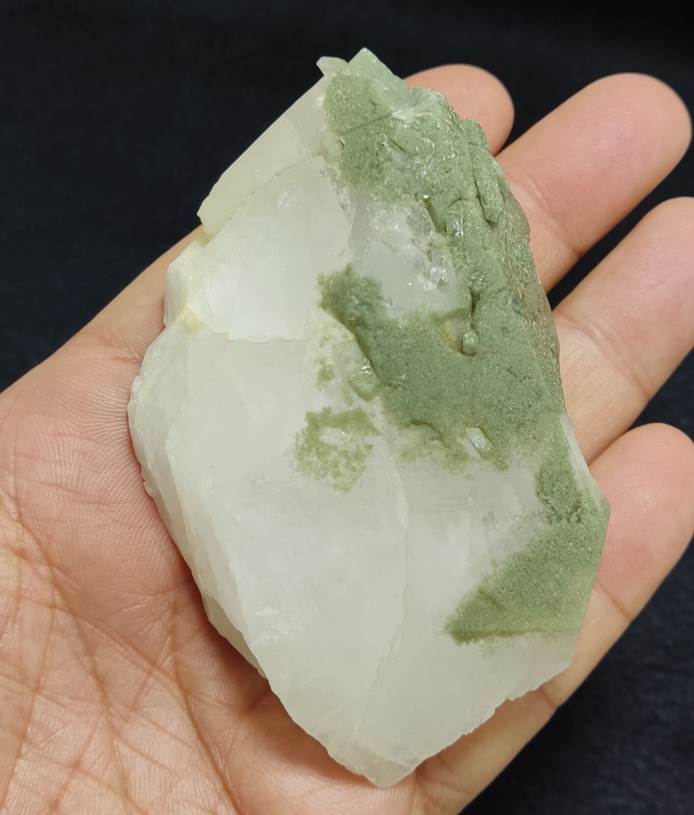 Chlorite quartz terminated crystal specimen 187 grams