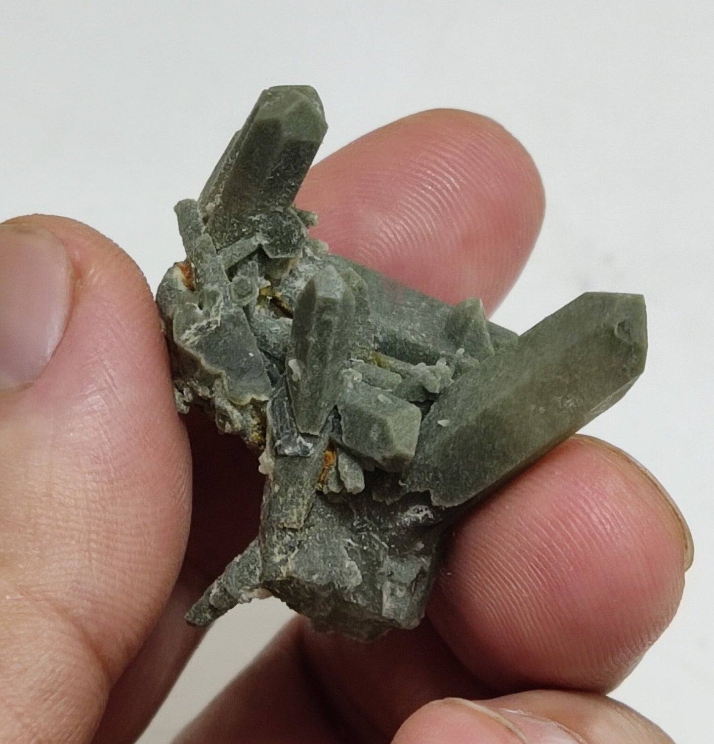 An Aesthetic terminated chlorite Quartz cluster 14 grams