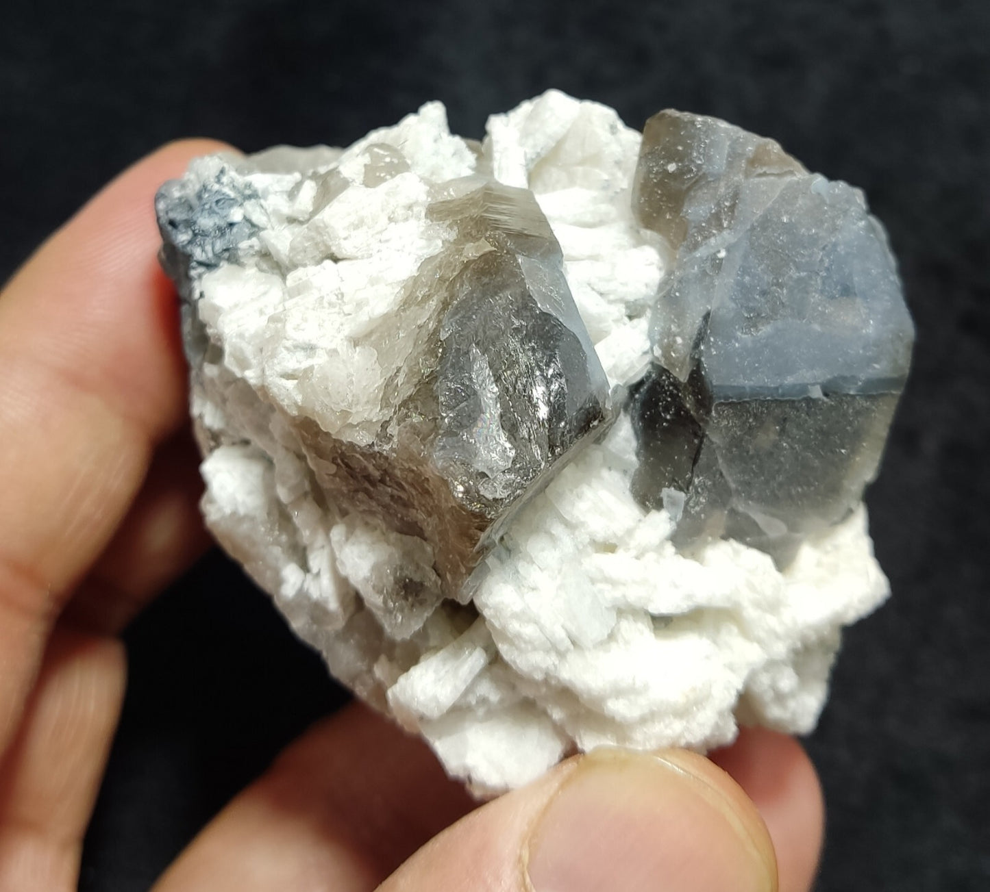 An Aesthetic specimen of Indicolite Included Quartz Crystal On Matrix 186 grams
