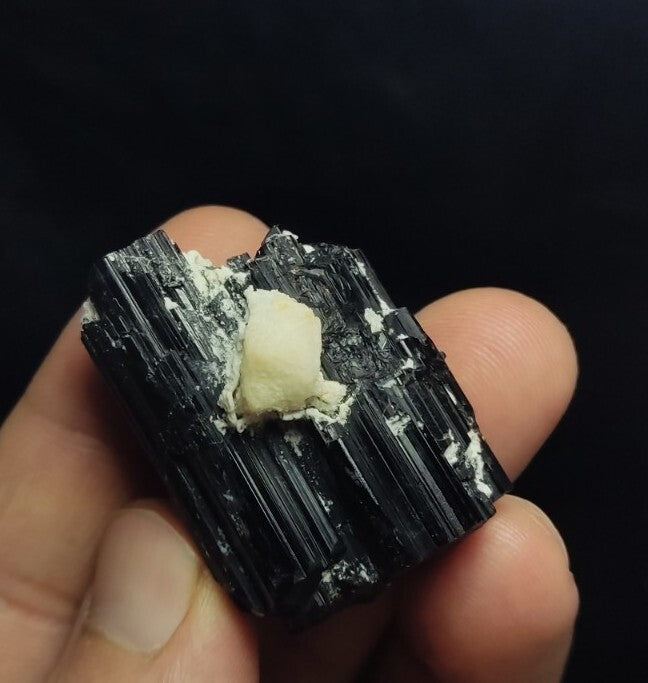 Natural twin Black Tourmalines Crystals 33 grams