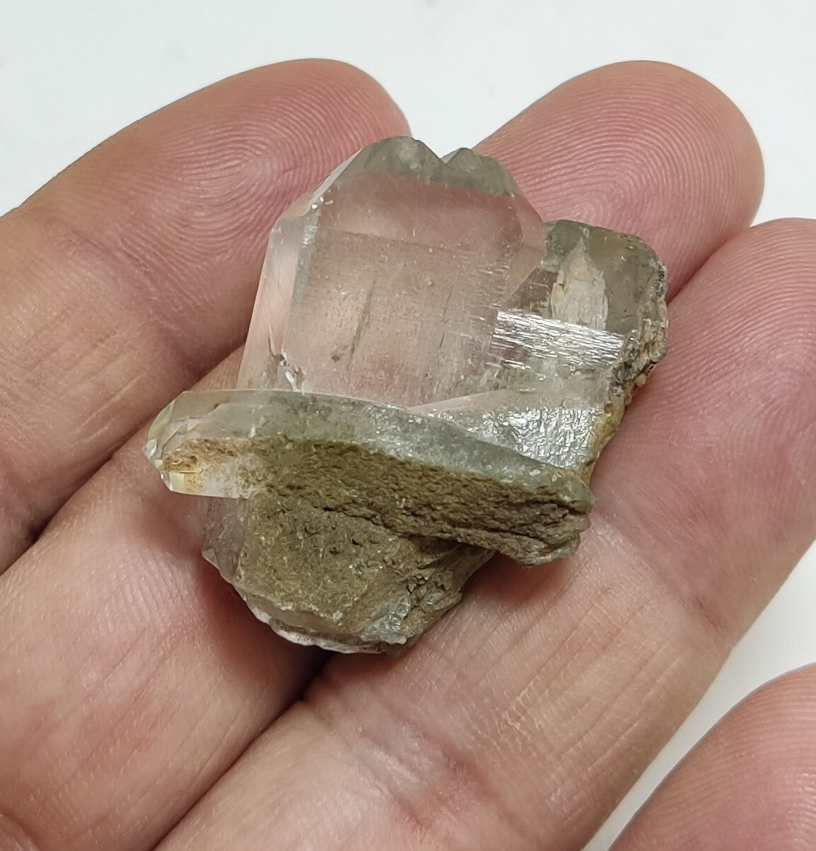 An Aesthetic Natural terminated chlorite Quartz specimen 16 grams