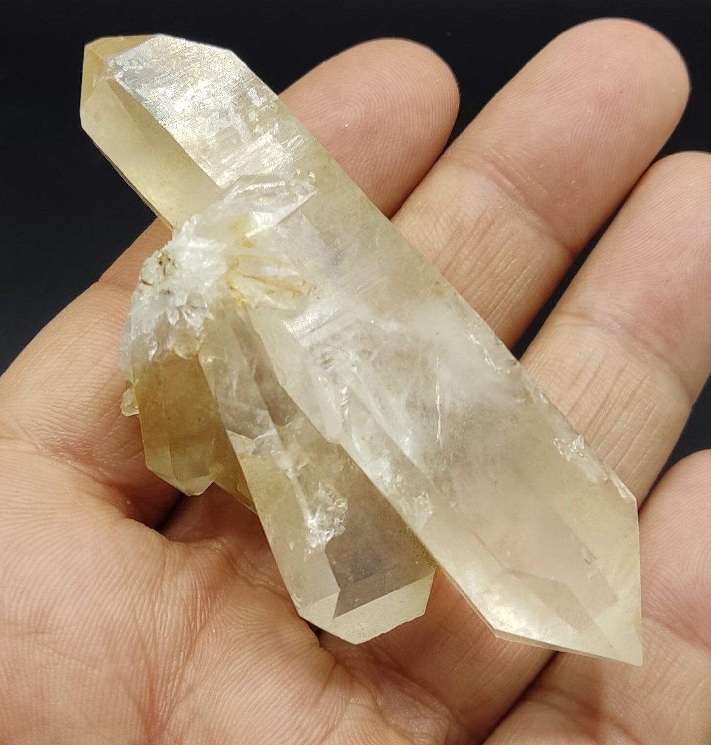 An Aesthetic gemmy double terminated Quartz crystal 68 grams