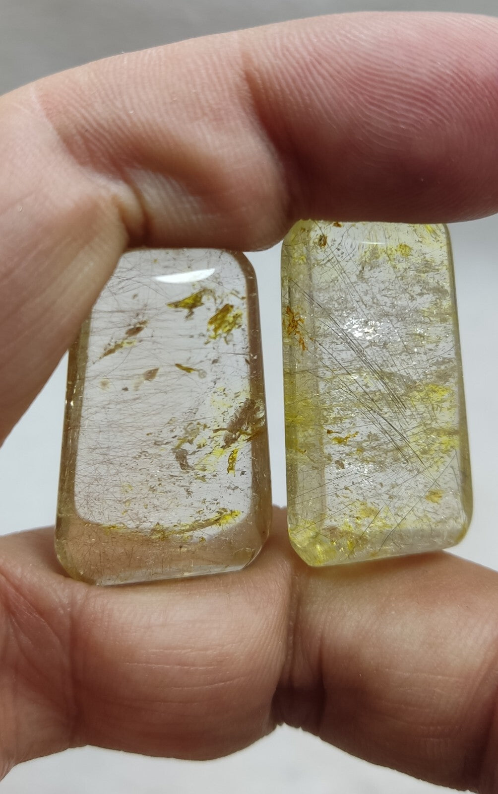 An amazing lot of Rutilated polished quartz tumbles 45 grams