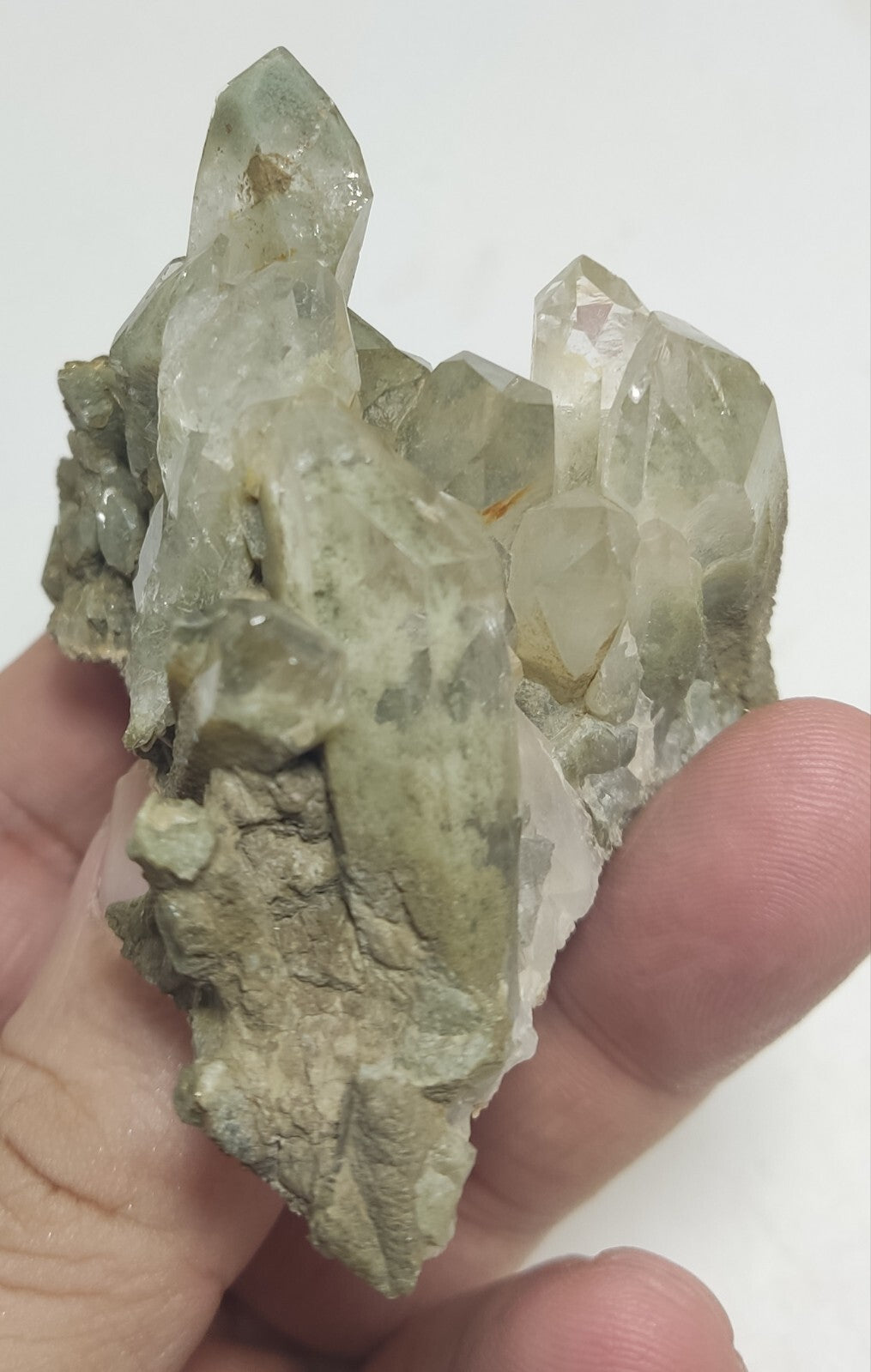 An Aesthetic Natural beautifully terminated Chlorite Quartz cluster 100 grams