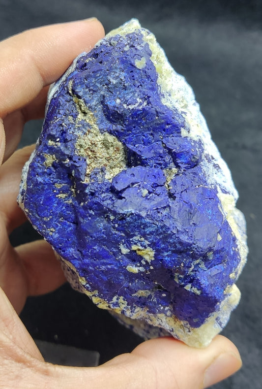 An Aesthetic specimen of fluorescent Lazurite with pyrite 836 grams