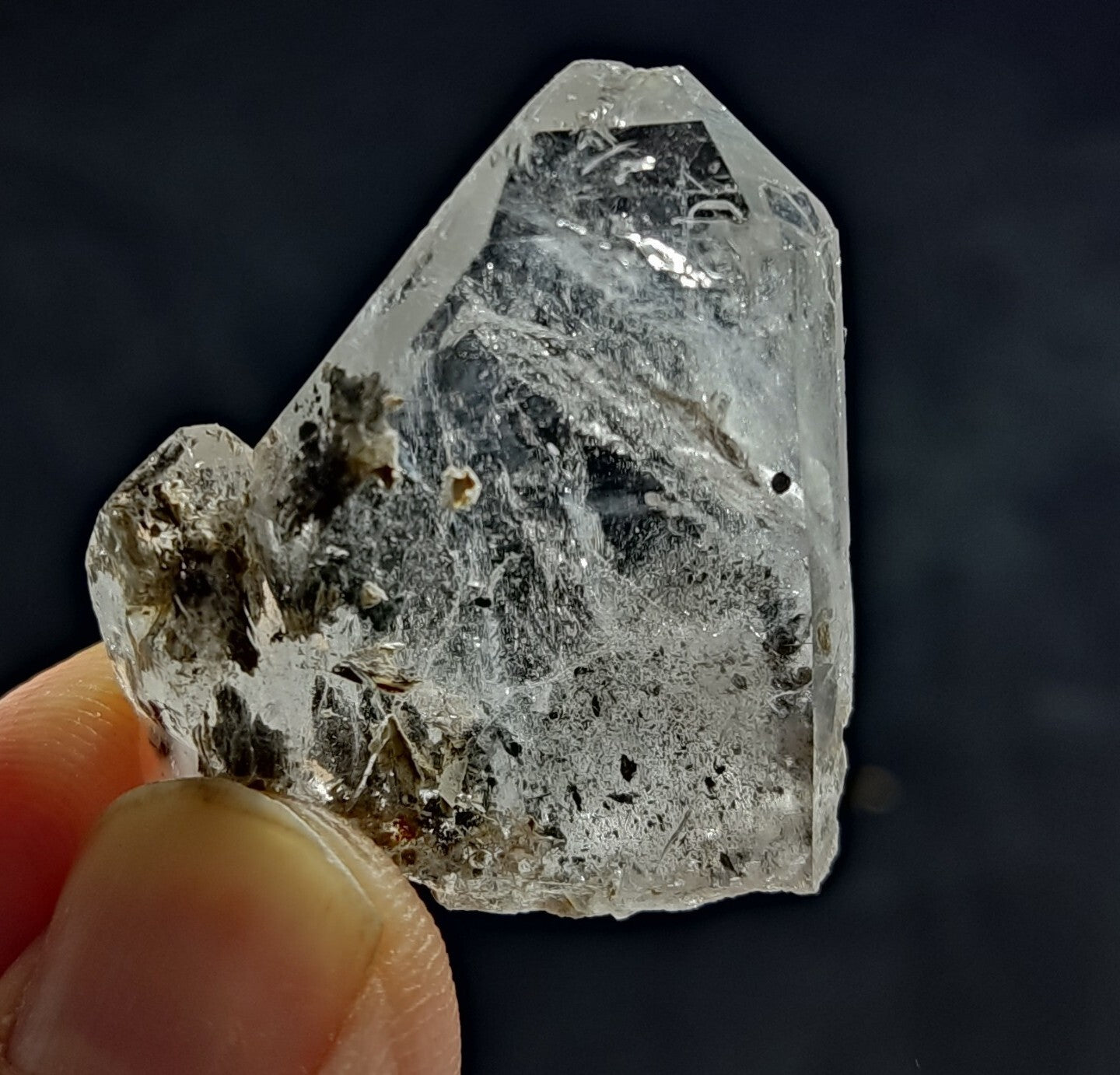Small Tabular Quartz Crystal With Brookite Inclusions 16 grams