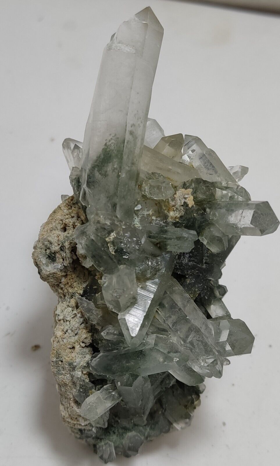 An Aesthetic Natural beautifully terminated Chlorite Quartz cluster 156 grams
