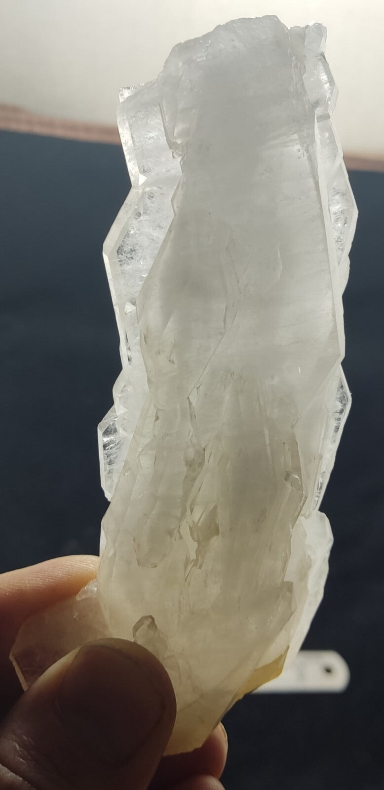 An aesthetic specimen of terminated faden Quartz crystals cluster 166 grams