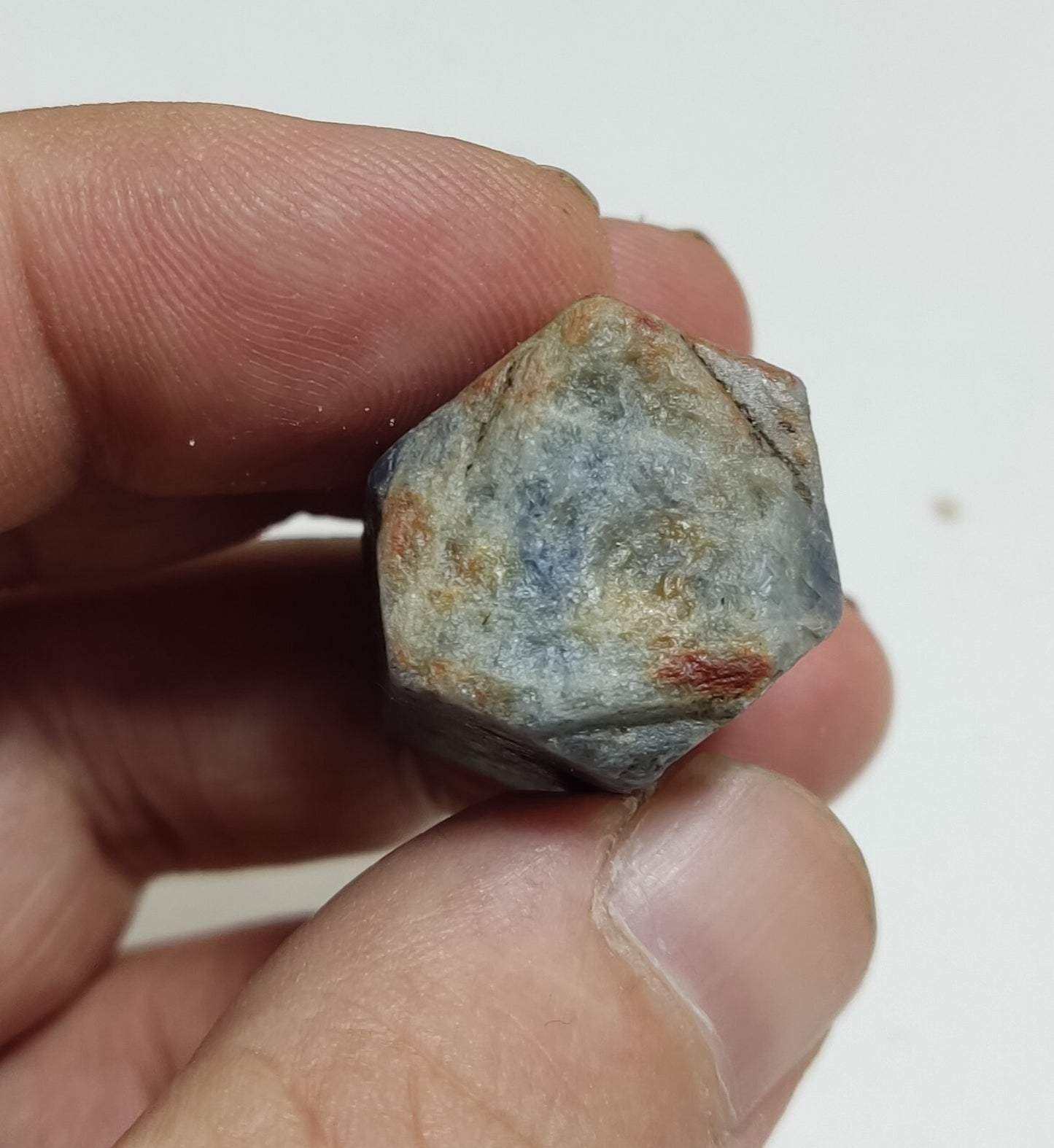An aesthetic specimen of terminated sapphire crystal 35 grams