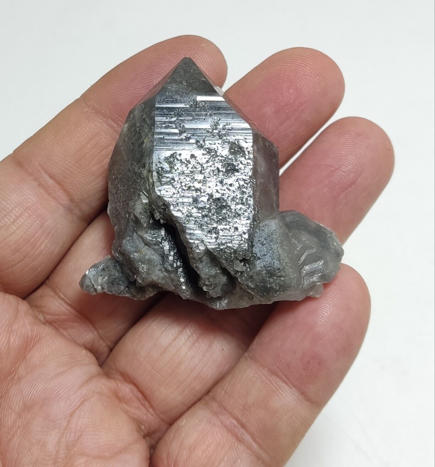 A very Aesthetic Natural terminated lodolite Quartz crystal 49 grams